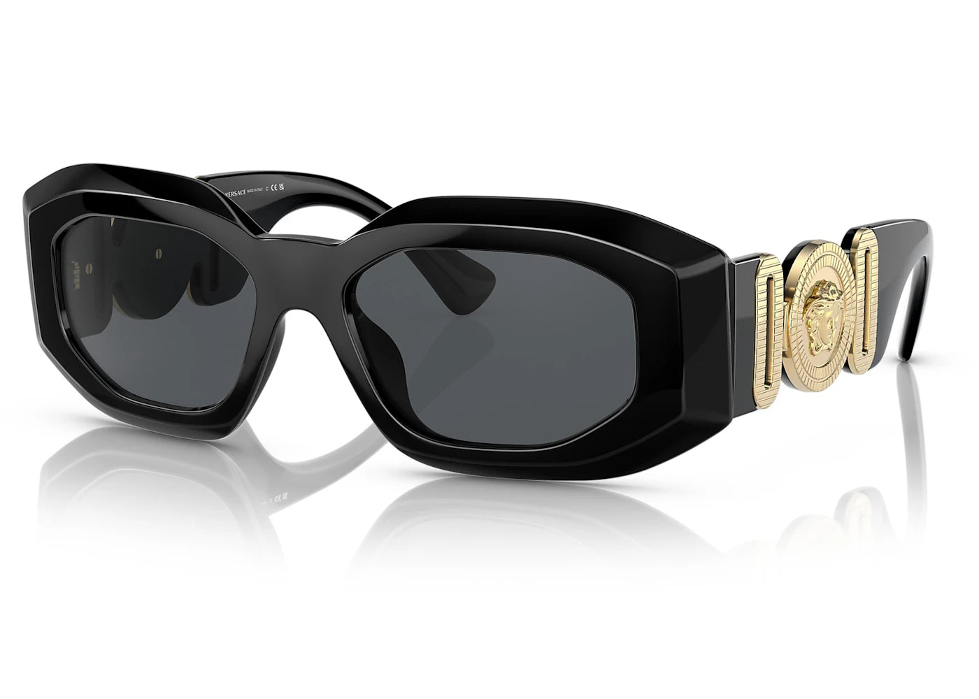 Versace Irregular Sunglasses Black/Dark Grey (VE4425U) - vue secondaire A