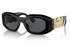 Versace Irregular Sunglasses Black/Dark Grey (VE4425U) - vue 360