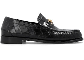 Versace Medusa '95 Croc-Effect Loafers Black/Gold