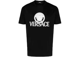 Versace Medusa Logo Print T-shirt Black - authentic Versace apparel