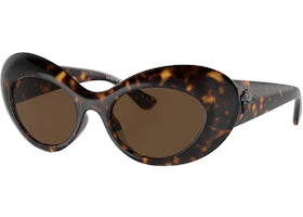 Versace Oval Frame Sunglasses Havana (VE_4456U_108/73_52mm) - vue 360