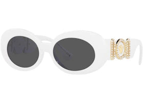 Versace Oval Sunglasses Gray White (VE4426BU 314/87) - vue 360
