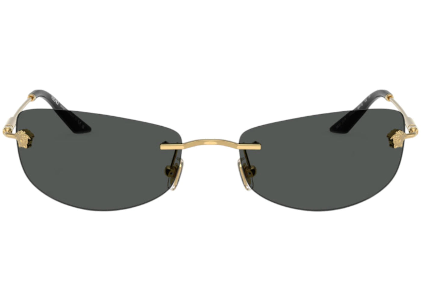 Versace Rectangle Sunglasses Gray Gold (VE2279 100287) - vue secondaire B