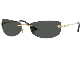 Versace Rectangle Sunglasses Gray Gold (VE2279 100287) - vue 360