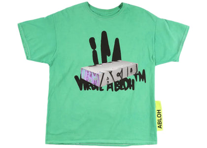 Virgil Abloh ICA Graffiti T-shirt Green - apparel view 2