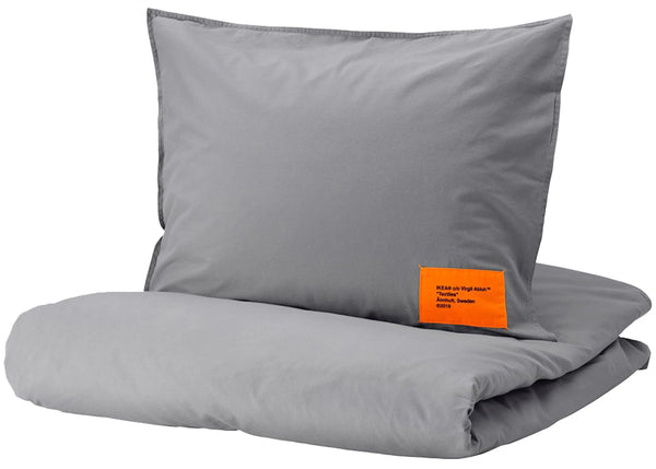 Virgil Abloh x IKEA MARKERAD US Duvet Cover and 2 Pillowcases (Full/Queen) Gray sneakers - authentic Virgil Abloh shoes