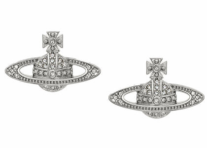 Vivienne Westwood Earrings Mini Bas Relief Silver - authentic Vivienne Westwood product