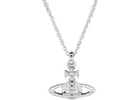 Vivienne Westwood Mayfair Bas Relief Pendant Rhodium Studded