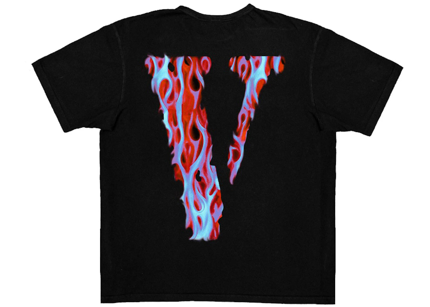 Vlone Skully Red Flame T-shirt Black - vue secondaire B