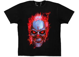 Vlone Skully Red Flame T-shirt Black