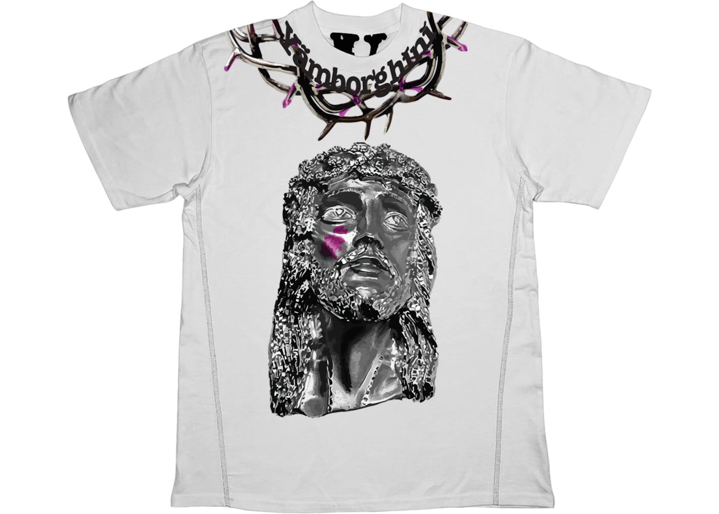 Vlone Yams Day Jesus Piece T-shirt White - vue secondaire A