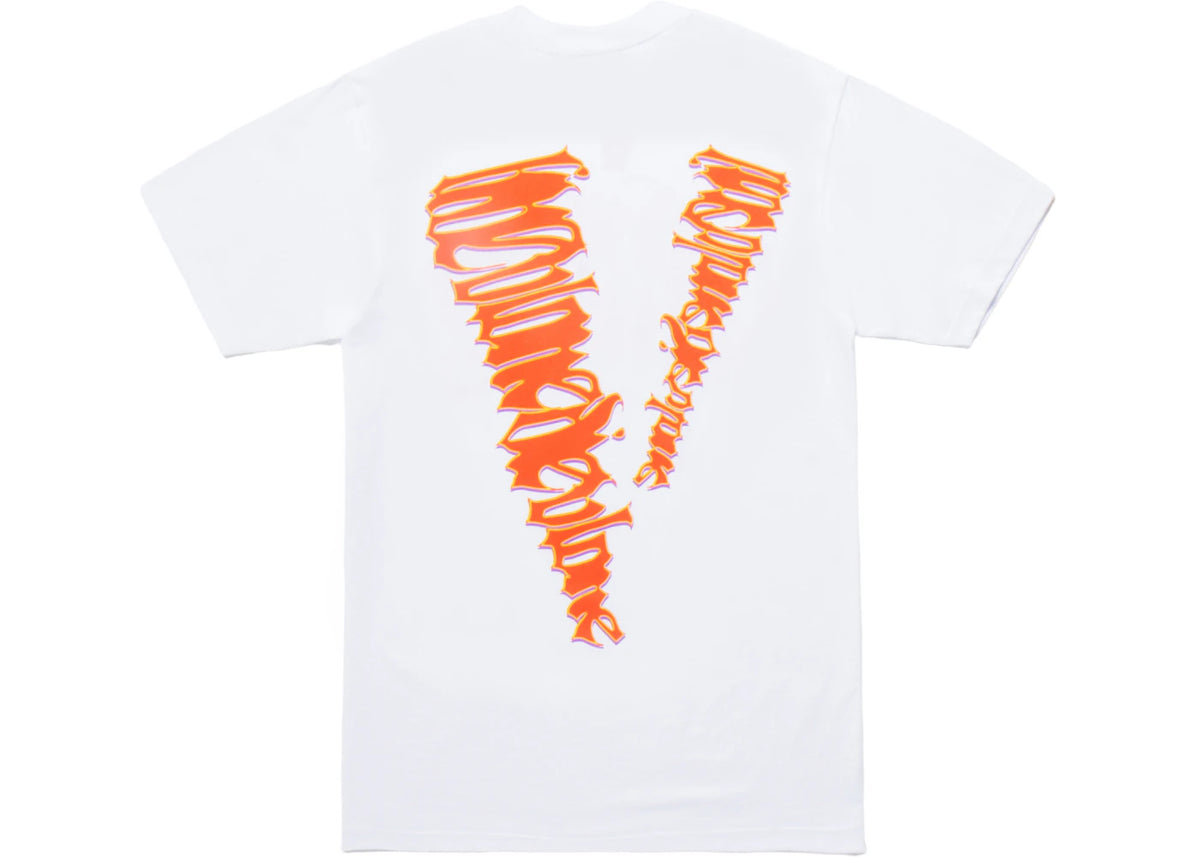 Juice Wrld x Vlone Neon T-shirt White - vue secondaire B