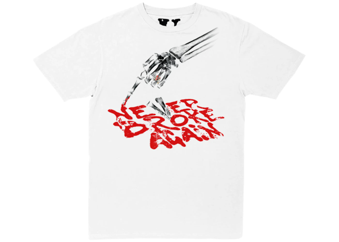 Vlone x Never Broke Again Bones T-shirt White - vue secondaire A