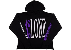 Vlone x Palm Angels Hoodie Black/Purple - vue 360