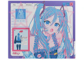 WALLHACK SP-005 Miku OS Glass Mousepad - vue 360