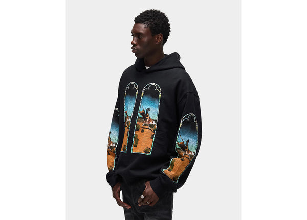 Who Decides War x EST Gee Stained Glass Hoodie Black