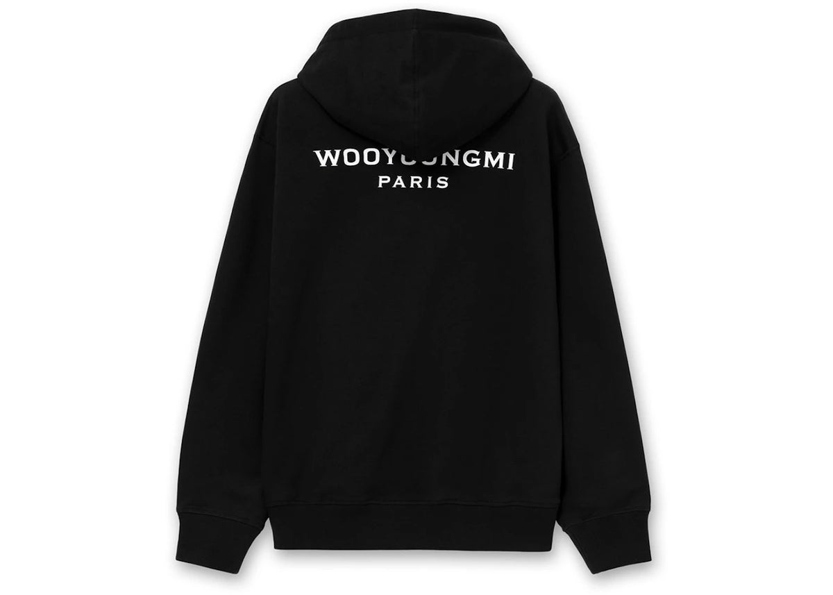 Wooyoungmi Back Logo Hoodie Black - vue secondaire A