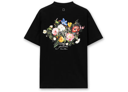 Wooyoungmi Flower Back Logo T-shirt Black - apparel view 2