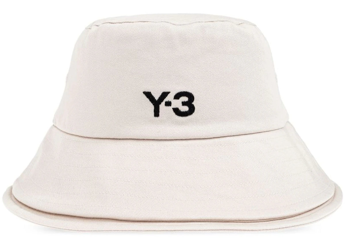 Y-3 3 - Strp B Bucket Hat Talc - vue secondaire A