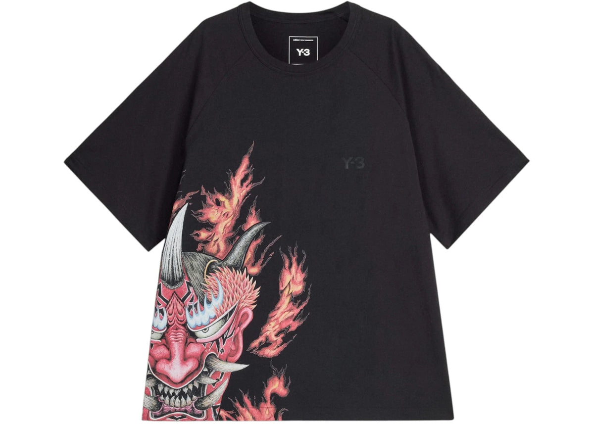 Y-3 GFX SS Tee Black - vue secondaire A