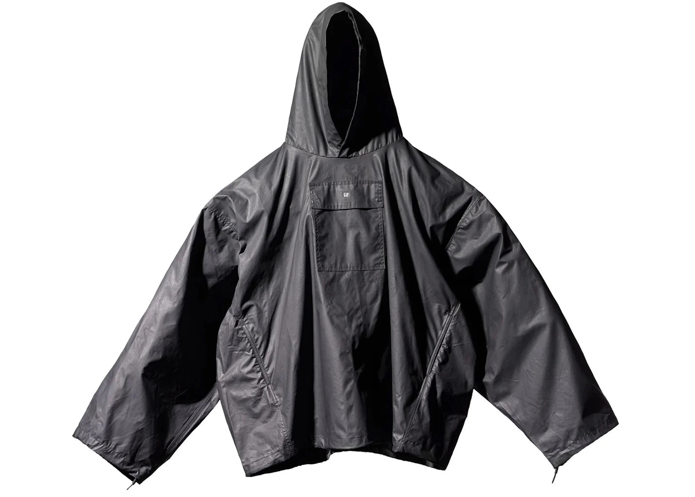 Yeezy Gap Coated Cotton Anorak Black - vue 360