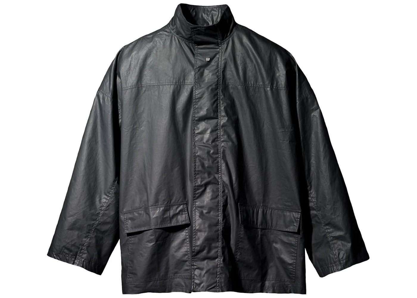 Yeezy Gap Coated Cotton Light Parka Black - vue 360