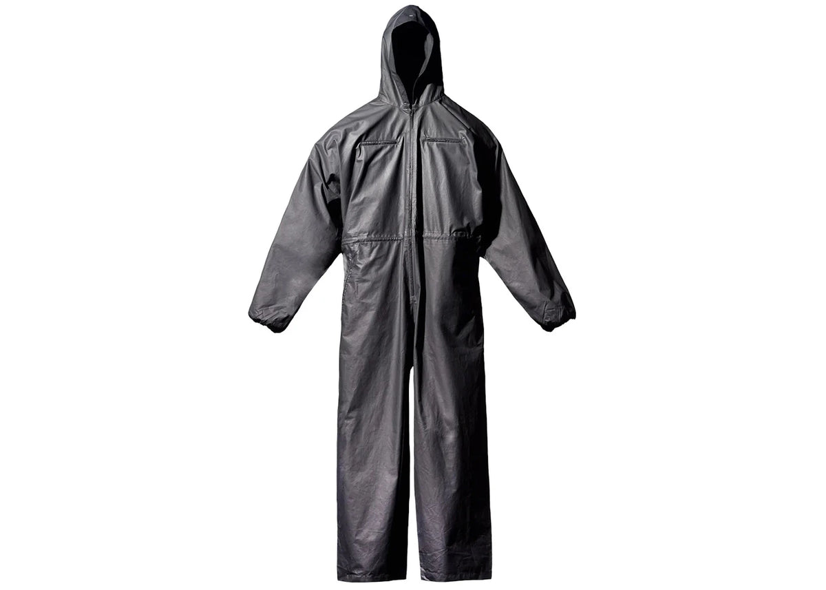 Yeezy Gap Overall aus beschichteter Baumwolle, Schwarz - vue 360