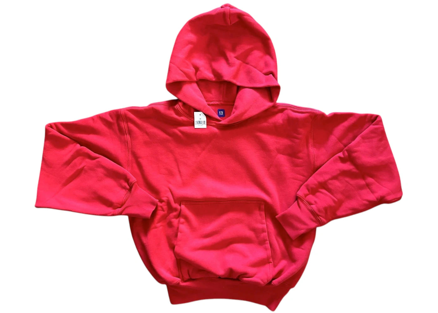 Yeezy Gap Double Layered Boxy Cropped Heavyweight Sweatshirt Red - vue 360