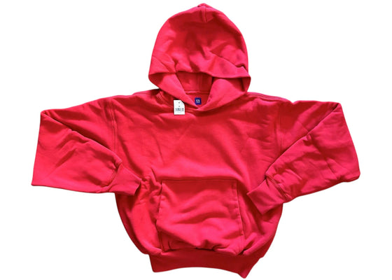 Yeezy Gap Double Layered Boxy Cropped Heavyweight Sweatshirt Red sneakers - authentic Yeezy shoes