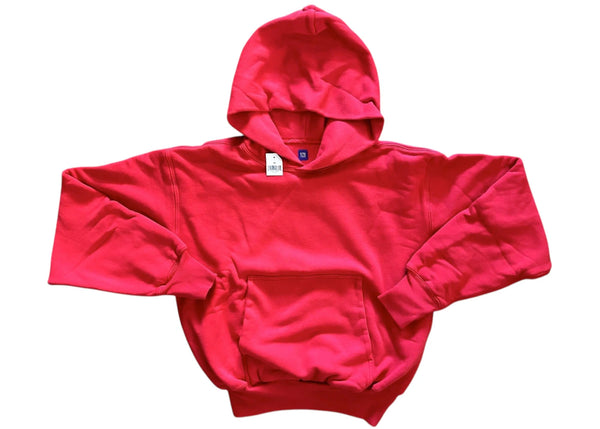 Yeezy Gap Double Layered Boxy Cropped Heavyweight Sweatshirt Red sneakers - authentic Yeezy shoes