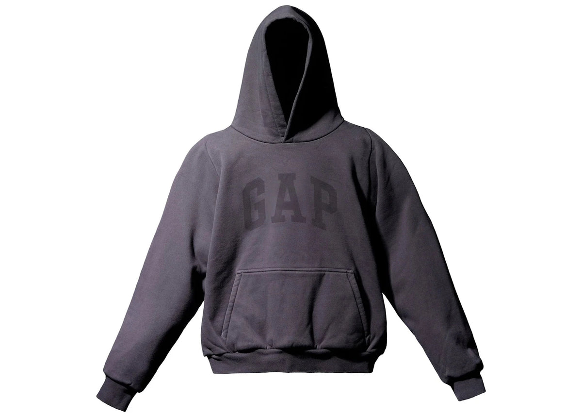 Yeezy Gap Dove Shrunken Hoodie Schwarz - vue 360