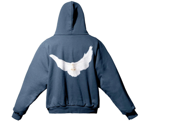 Yeezy Gap Dove Shrunken Hoodie Dark Blue