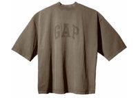 Yeezy Gap Engineered by Balenciaga Taubengraues 3/4-Ärmel-T-Shirt Beige
