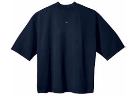 Yeezy Gap Engineered by Balenciaga Logo 3/4 Sleeve T-shirt Blue - vue 360