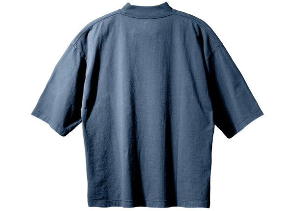Yeezy Gap Logo 3/4-Ärmel-T-Shirt Dunkelblau