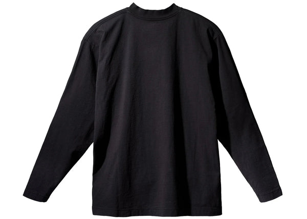 Yeezy Gap Logo Langarmshirt Schwarz
