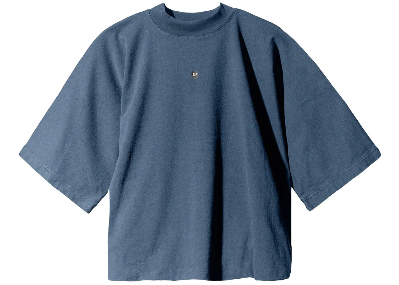 Yeezy Gap Logo No Seam Tee Dark Blue - vue 360