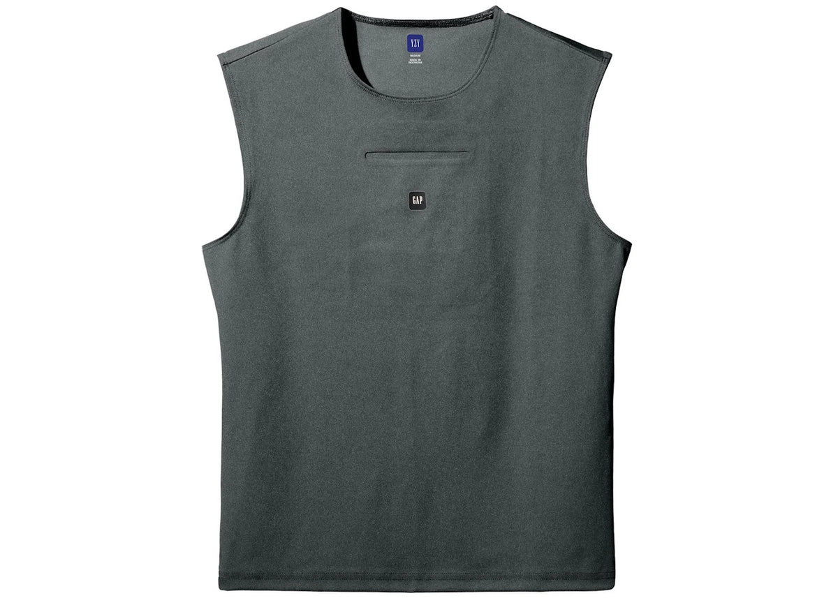 Yeezy Gap Mens Sleeveless Second Skin Dark Green - vue 360