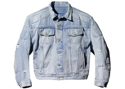 Yeezy Gap Padded Denim Jacket Blue - authentic Yeezy apparel