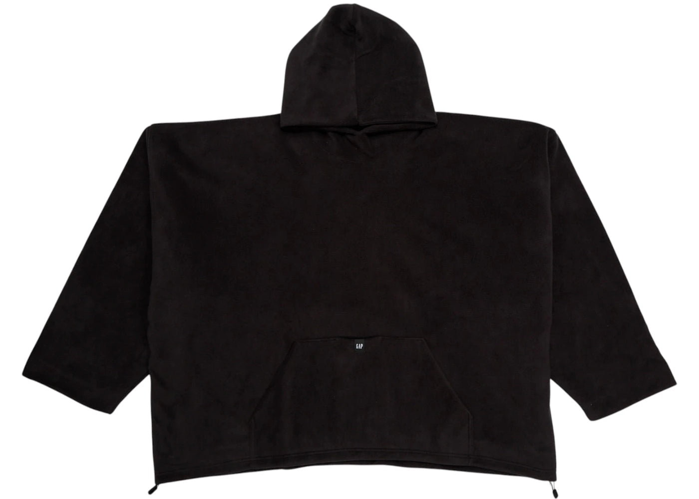 Yeezy Gap Polar Fleece Padded Hoodie Black - vue 360