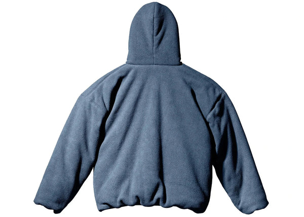Yeezy Gap Polar Fleece Wattierter Hoodie Dunkelblau