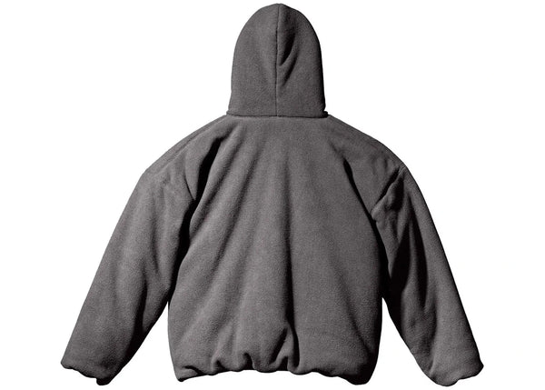 Yeezy Gap Polar Fleece Wattierter Hoodie Dunkelgrau