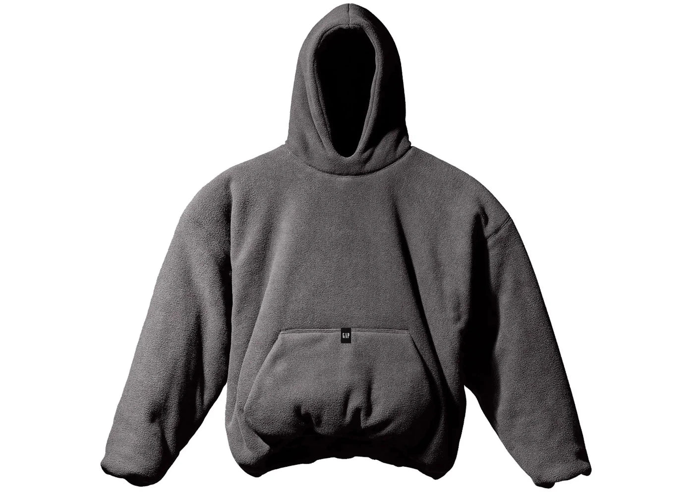 Yeezy Gap Polar Fleece Padded Hoodie Dark Grey - vue 360