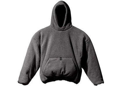Yeezy Gap Polar Fleece Padded Hoodie Dark Grey - authentic Yeezy apparel