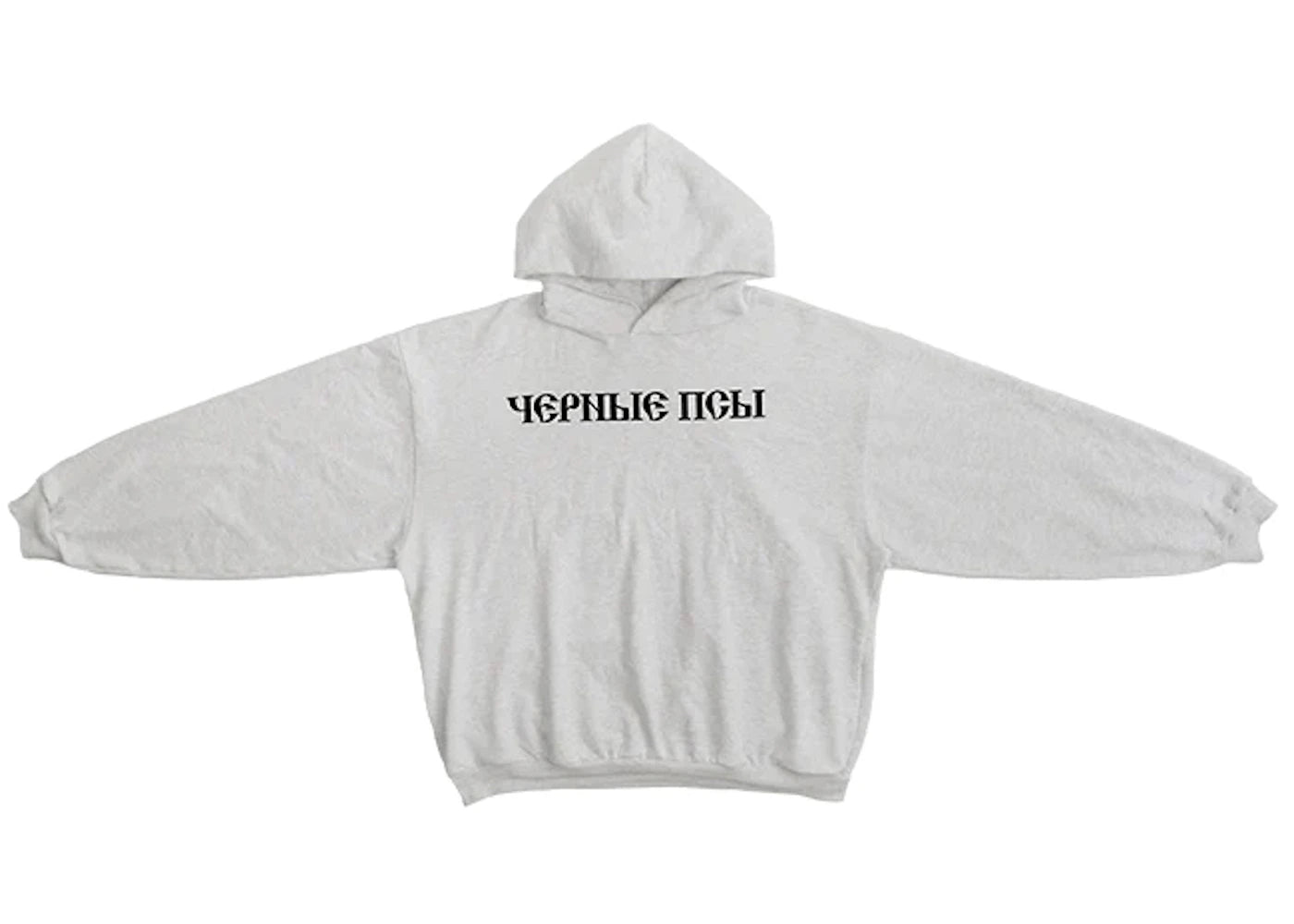 Yeezy Gosha Black Dogs Hoodie Heather Grey - vue 360