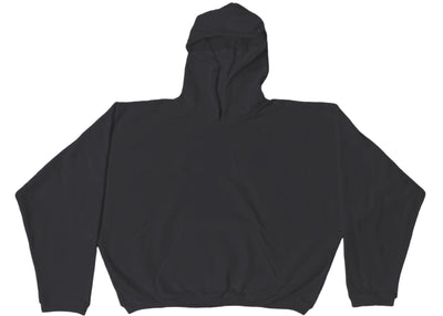 Yeezy HD-01 Hoodie ohne Aufdruck, Schwarz