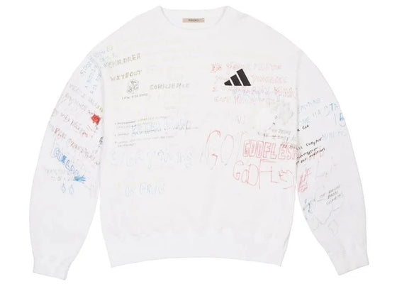 Yeezy Scribble Hand Drawn Crewneck Arctic sneakers - authentic Yeezy shoes