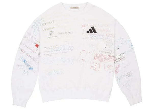 Yeezy Scribble Hand Drawn Crewneck Arctic sneakers - authentic Yeezy shoes