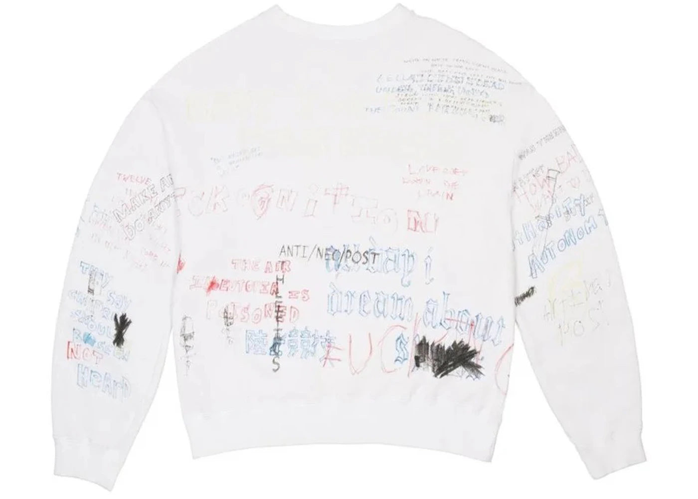 Yeezy Scribble Hand Drawn Crewneck Arctic - vue secondaire A