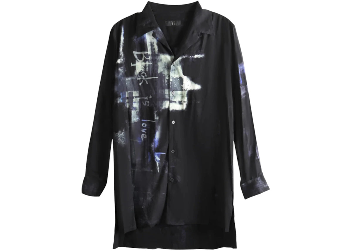 Yohji Yamamoto 2 Collar Big Standard Shirt Black - vue secondaire A